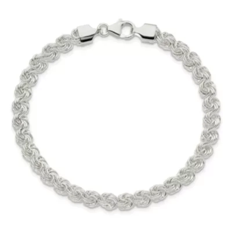 Sterling Silver Polished Love Knot Bracelet