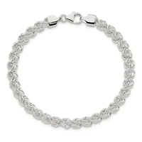 Sterling Silver Polished Love Knot Bracelet