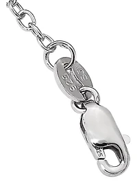 1 ct. t.w. Blue Topaz and 1/10 ct. t.w. Diamond Elephant 17-inch Necklace in Sterling Silver and 14K Gold Accent