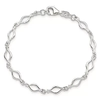 Sterling Silver 5mm Fancy Link Bracelet