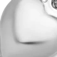 Sterling Silver Rhodium-plated Bead with Heart Bracelet