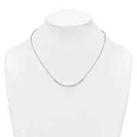 Sterling Silver Polished Beaded 18-inch Necklace
