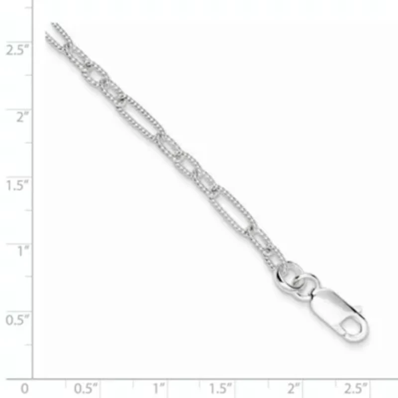 Sterling Silver 7.5-inch Fancy Link Bracelet
