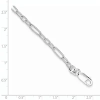 Sterling Silver 7.5-inch Fancy Link Bracelet