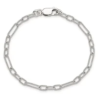 Sterling Silver 7.5-inch Fancy Link Bracelet