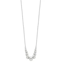 Sterling Silver Graduated Beads Necklace