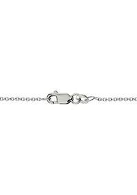 1/8 ct. t.w. Diamond Double Heart Pendant with 18 Inch Chain in Rhodium Plated Sterling Silver
