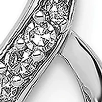 1/10 ct. t.w. Diamond Figure 8 Pendant with 18 Inch Chain in Rhodium Plated Sterling Silver