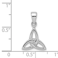 Sterling Silver Rhodium-plated Polished Celtic Trinity Pendant