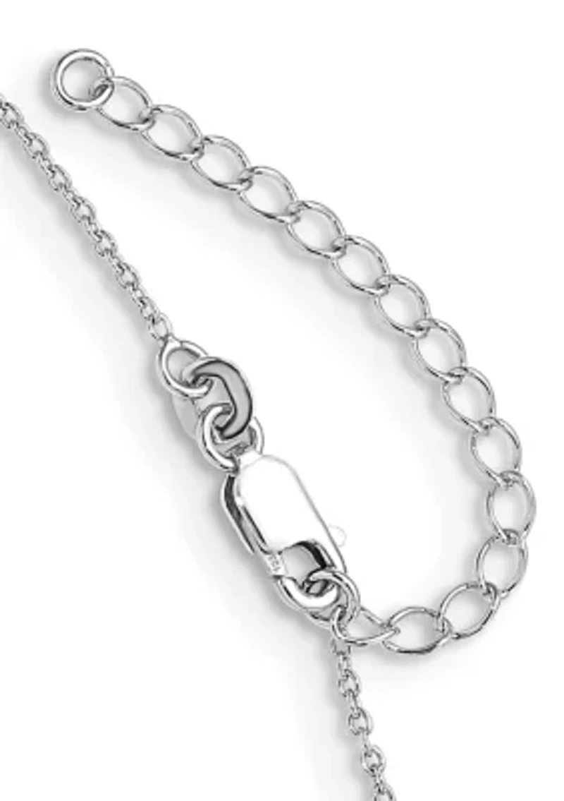 3/4 ct. t.w. Peridot, Citrine, Light Swiss Blue Topaz and White Topaz 3-Stone Pendant with 18-Inch Cable Chain in Rhodium-Plated Sterling Silver