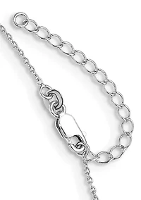 3/4 ct. t.w. Peridot, Citrine, Light Swiss Blue Topaz and White Topaz 3-Stone Pendant with 18-Inch Cable Chain in Rhodium-Plated Sterling Silver