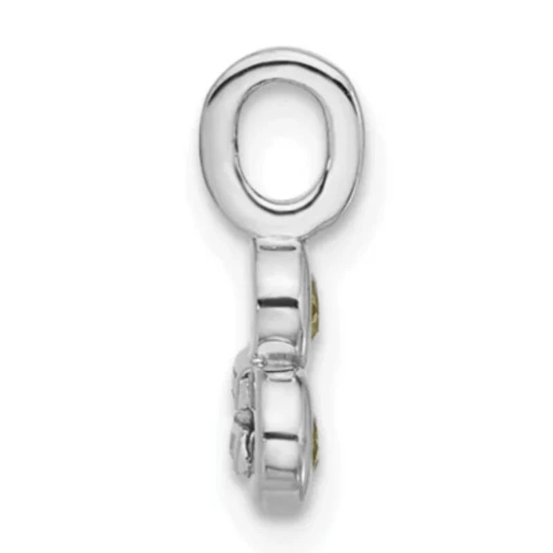 1/5 ct. t.w. Peridot Pendant in Rhodium-plated Sterling Silver