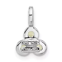 1/5 ct. t.w. Peridot Pendant in Rhodium-plated Sterling Silver