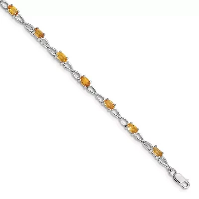 2.85 ct. t.w. Citrine Bracelet in Rhodium-plated Sterling Silver