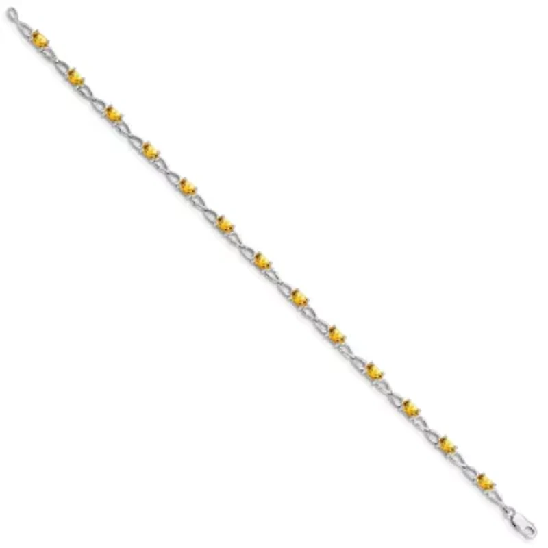 2.85 ct. t.w. Citrine Bracelet in Rhodium-plated Sterling Silver