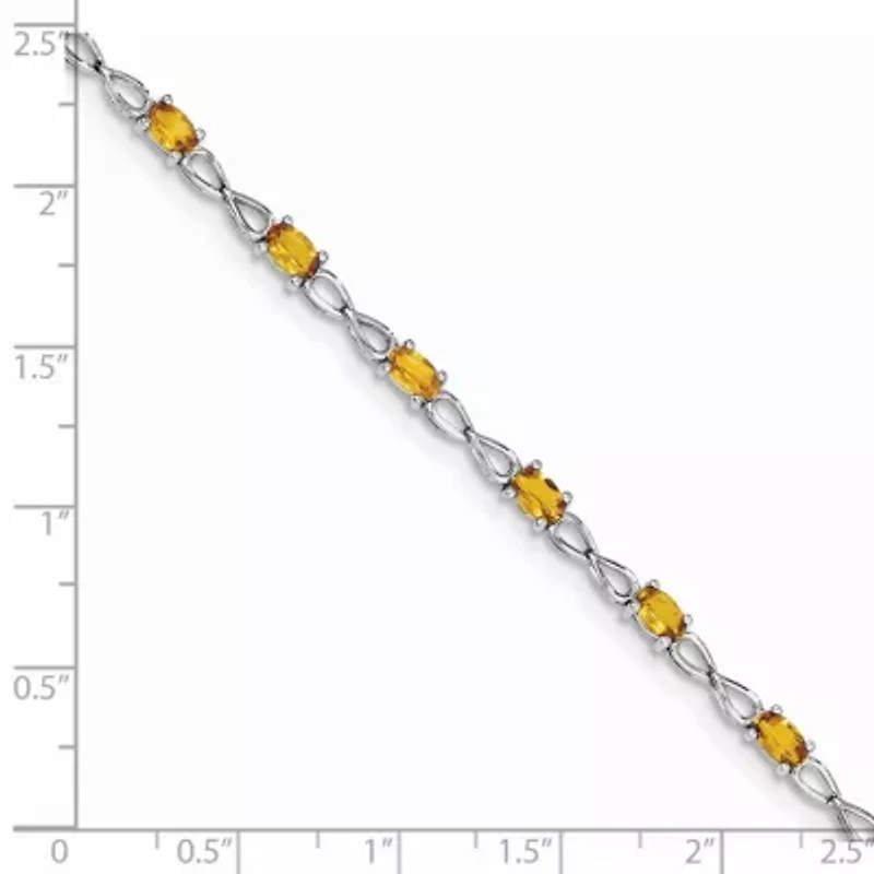 2.85 ct. t.w. Citrine Bracelet in Rhodium-plated Sterling Silver