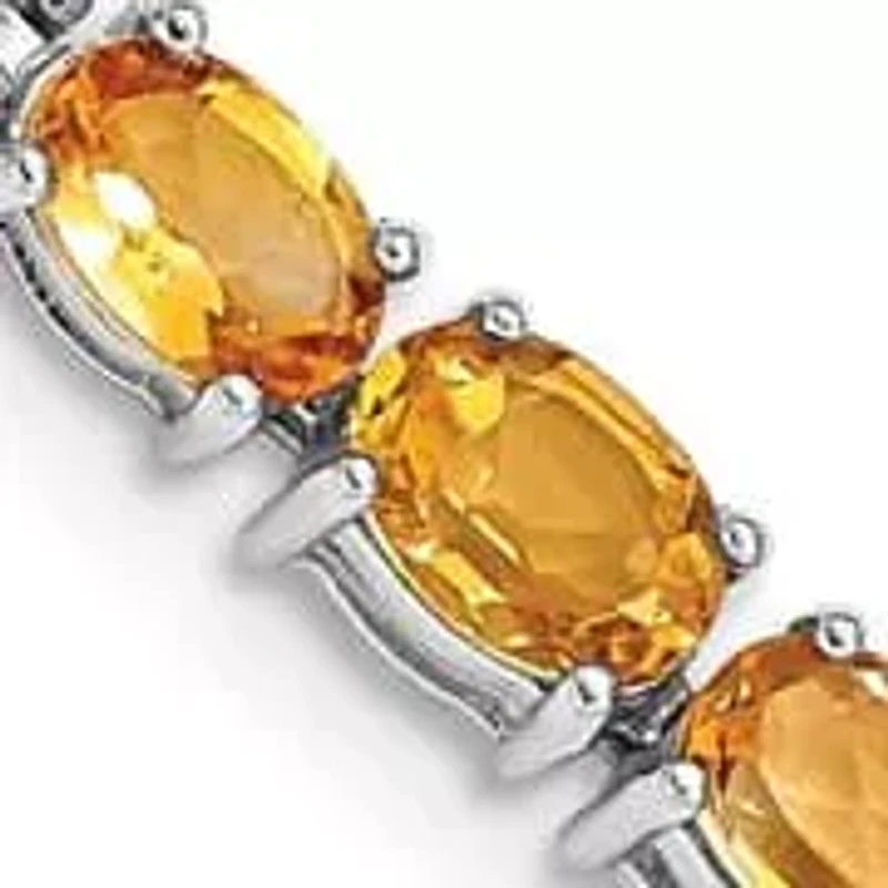 7.36 ct. t.w. Citrine Bracelet in Rhodium-plated Sterling Silver