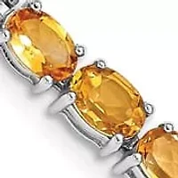7.36 ct. t.w. Citrine Bracelet in Rhodium-plated Sterling Silver