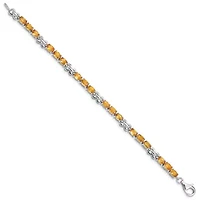 7.36 ct. t.w. Citrine Bracelet in Rhodium-plated Sterling Silver