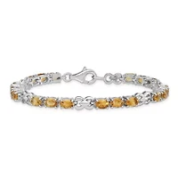 7.36 ct. t.w. Citrine Bracelet in Rhodium-plated Sterling Silver