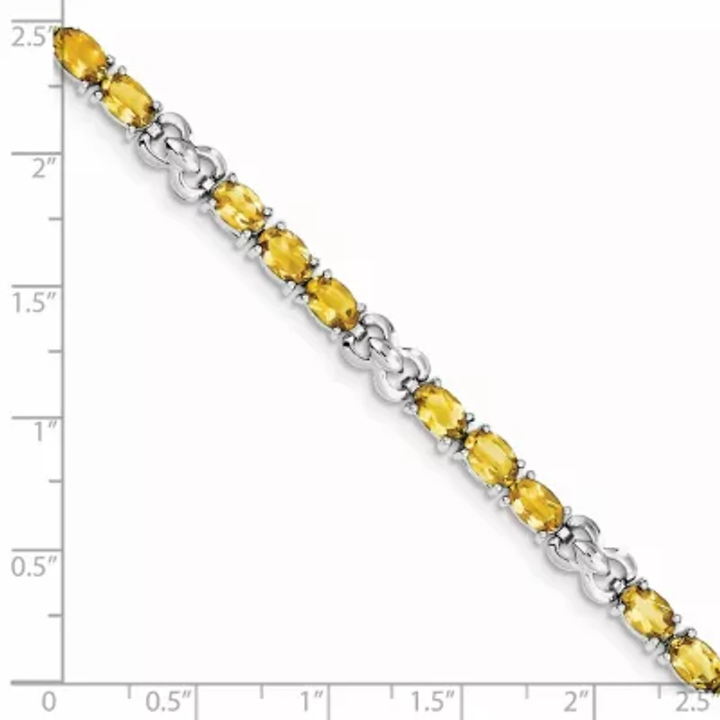 7.36 ct. t.w. Citrine Bracelet in Rhodium-plated Sterling Silver