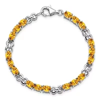 7.36 ct. t.w. Citrine Bracelet in Rhodium-plated Sterling Silver