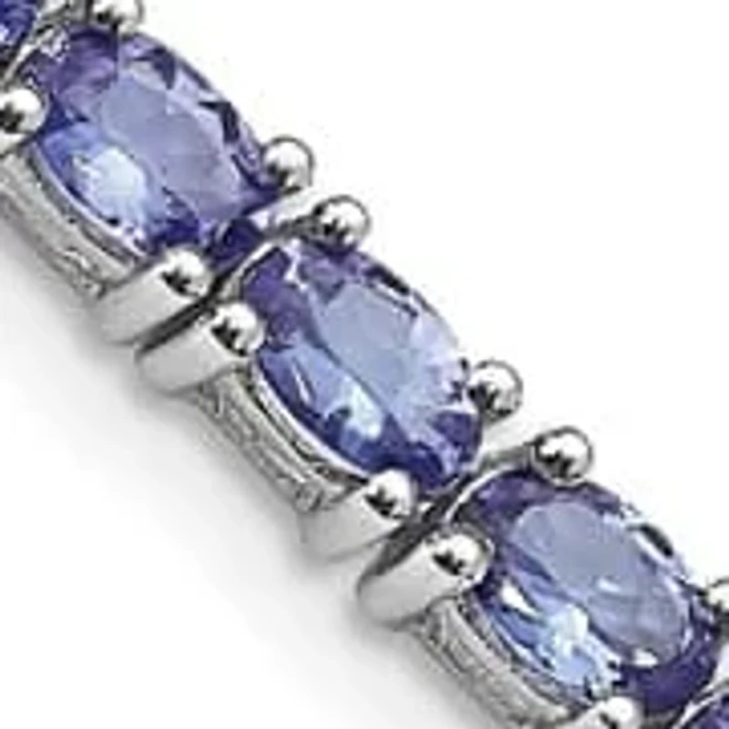 8.4 ct. t.w. Tanzanite Bracelet in Rhodium-plated Sterling Silver
