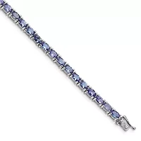 8.4 ct. t.w. Tanzanite Bracelet in Rhodium-plated Sterling Silver