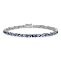8.4 ct. t.w. Tanzanite Bracelet in Rhodium-plated Sterling Silver