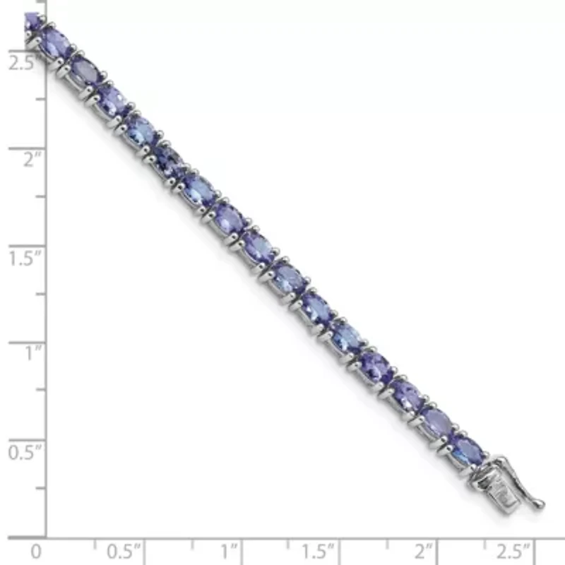 8.4 ct. t.w. Tanzanite Bracelet in Rhodium-plated Sterling Silver