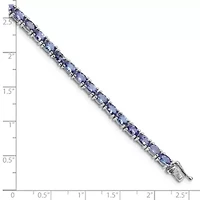 8.4 ct. t.w. Tanzanite Bracelet in Rhodium-plated Sterling Silver