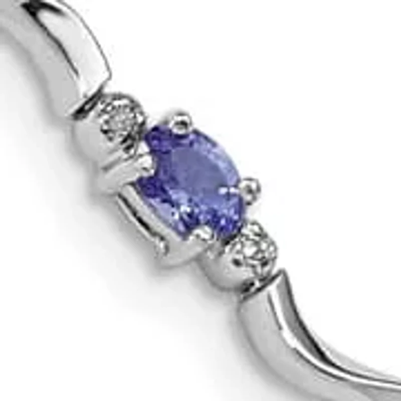 2 ct. t.w. Tanzanite and Diamond Accent Bracelet in Rhodium-plated Sterling Silver