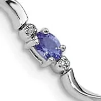 2 ct. t.w. Tanzanite and Diamond Accent Bracelet in Rhodium-plated Sterling Silver