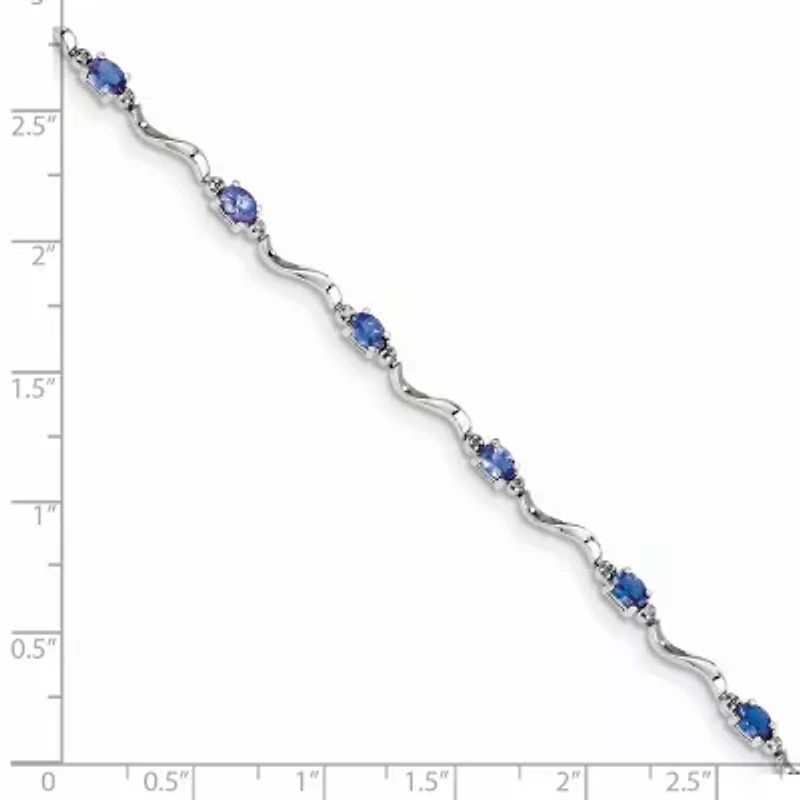 2 ct. t.w. Tanzanite and Diamond Accent Bracelet in Rhodium-plated Sterling Silver