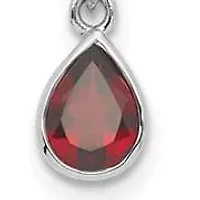 1.3 ct. t.w. Garnet and 0.034 ct. t.w. White Topaz with 2-inch Extender Necklace in Rhodium-plated Sterling Silver