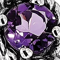 2.8 ct. t.w. Amethyst Hinged Bangle in Rhodium-Plated Sterling Silver