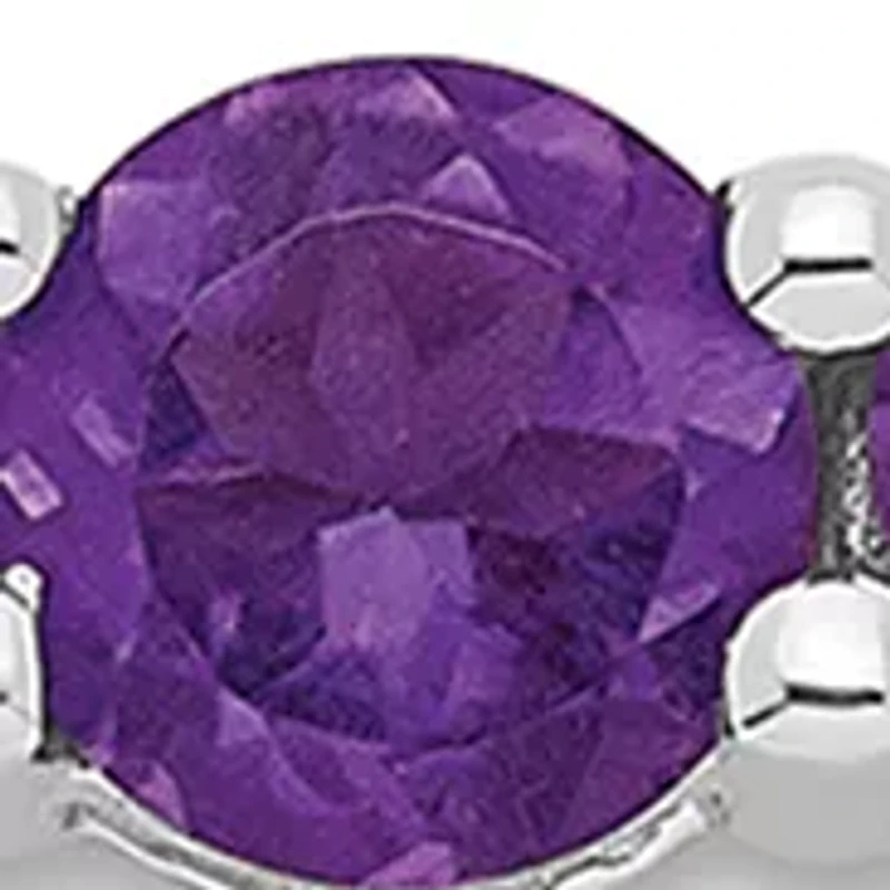 3/4 ct. t.w. Amethyst Pendant with Necklace in Rhodium-Plated Sterling Silver