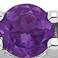 3/4 ct. t.w. Amethyst Pendant with Necklace in Rhodium-Plated Sterling Silver