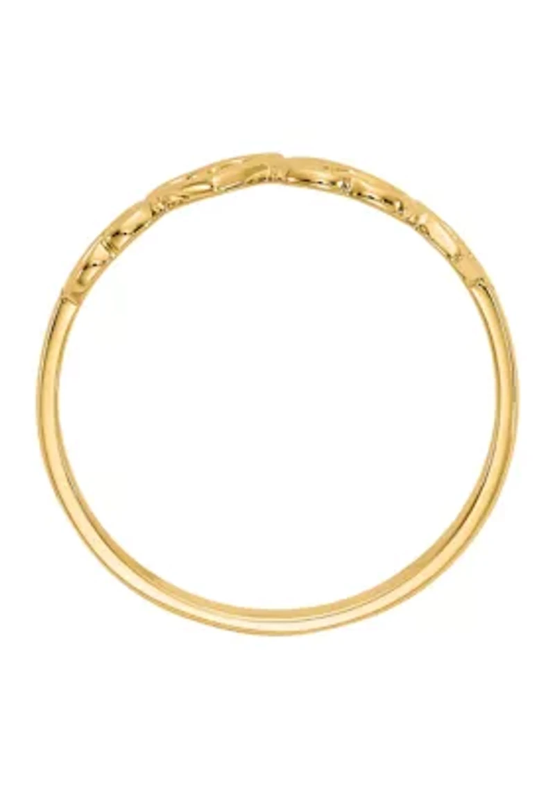 14K Yellow Gold Heart Ring