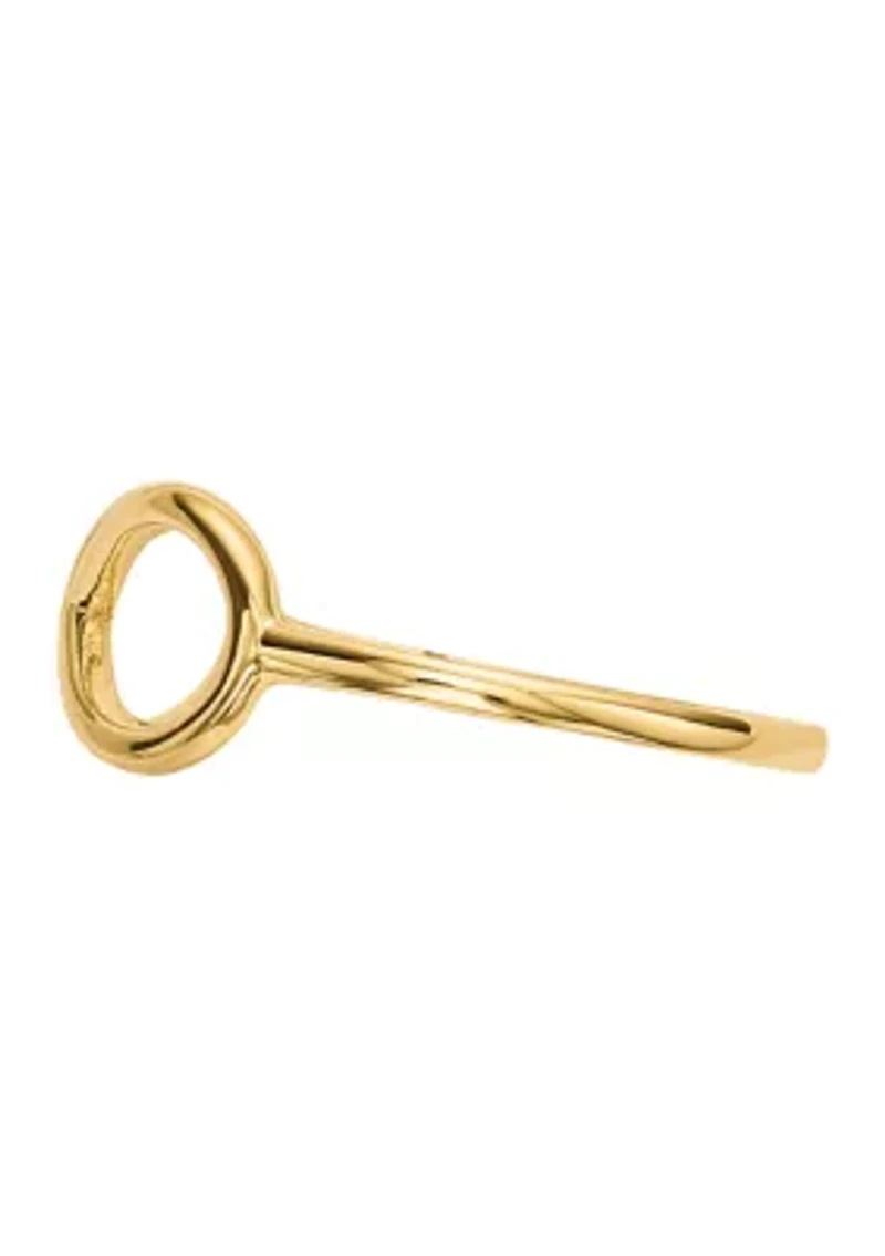 14K Yellow Gold Polished Infinity Ring