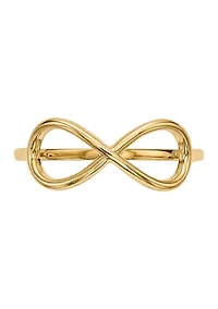 14K Yellow Gold Polished Infinity Ring