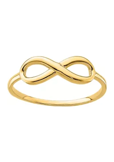 14K Yellow Gold Infinity Ring