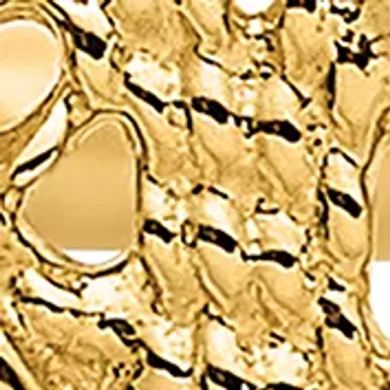 14K Yellow Gold Dangle Heart Ring