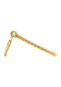 14K Yellow Gold Dangle Heart Ring