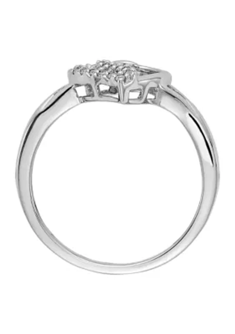 1/10 ct. t.w. Diamond Heart Ring 14K White Gold