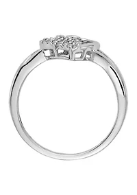 1/10 ct. t.w. Diamond Heart Ring 14K White Gold