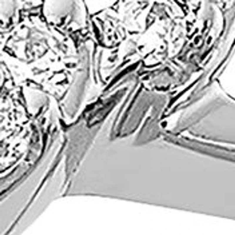 1/10 ct. t.w. Diamond Polished Double Heart Ring 14K White and Rose Gold