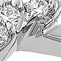 1/10 ct. t.w. Diamond Polished Double Heart Ring 14K White and Rose Gold