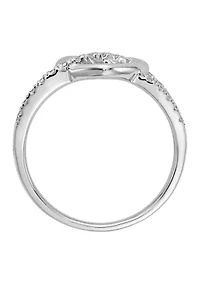 1/8 ct. t.w. Diamond Heart Ring 14K White Gold