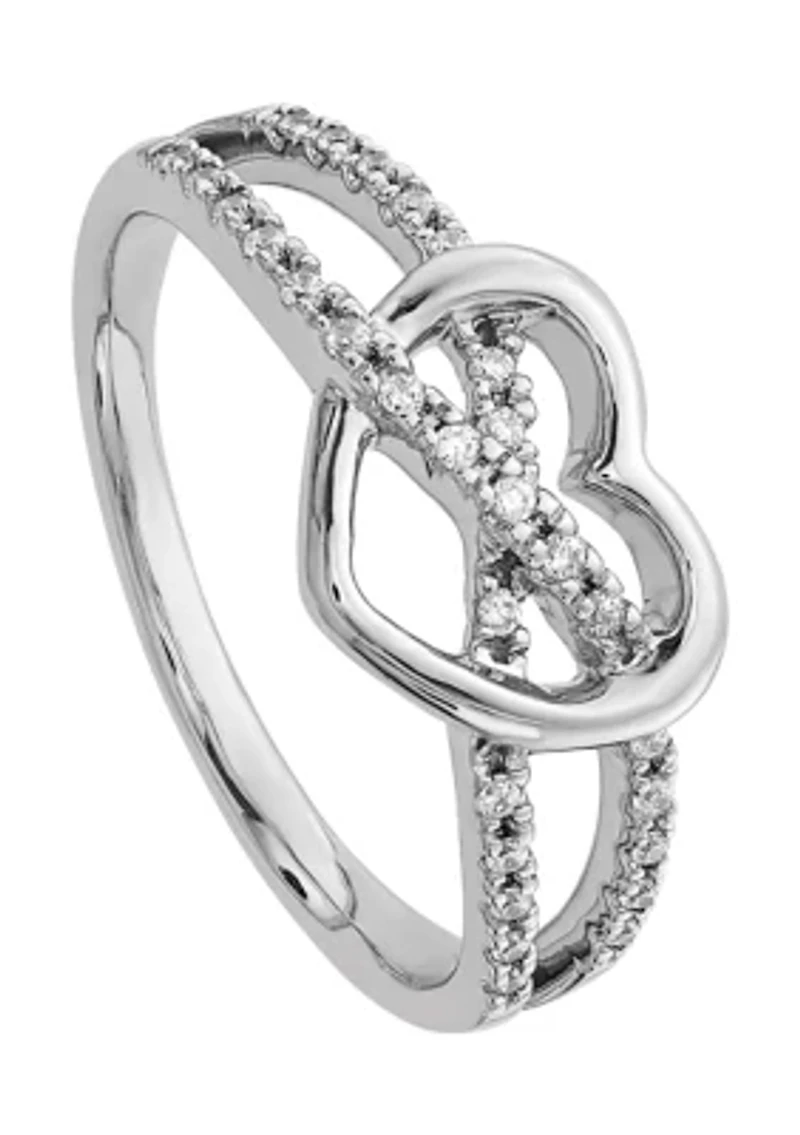 1/8 ct. t.w. Diamond Heart Ring 14K White Gold